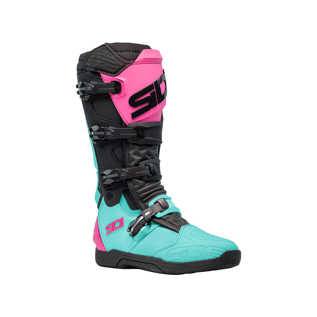 X-Power SC Mint, Black & Pink Motorcycle Boots