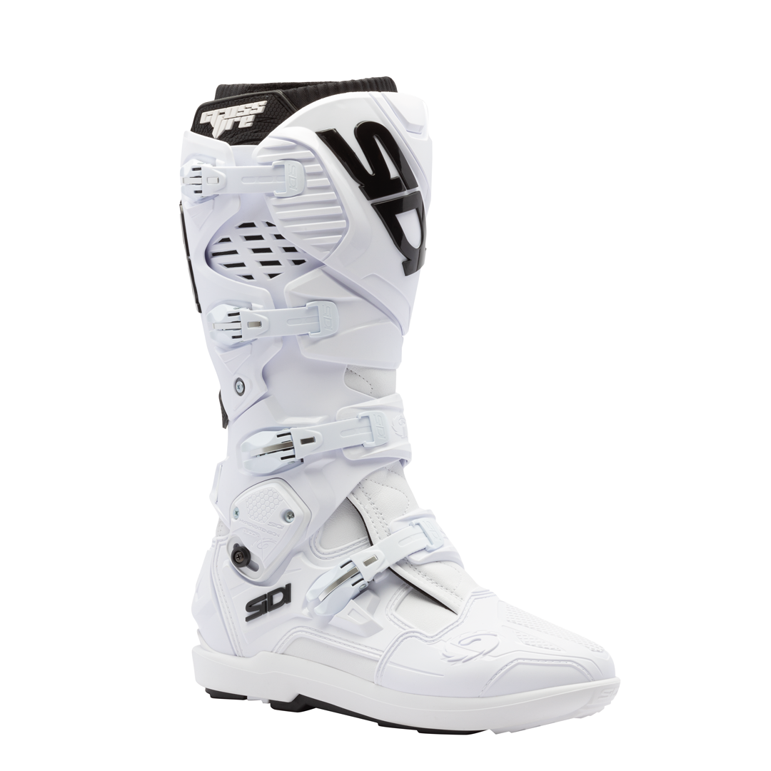 Crossfire 3 SRS White & Black Motorcycle Boots