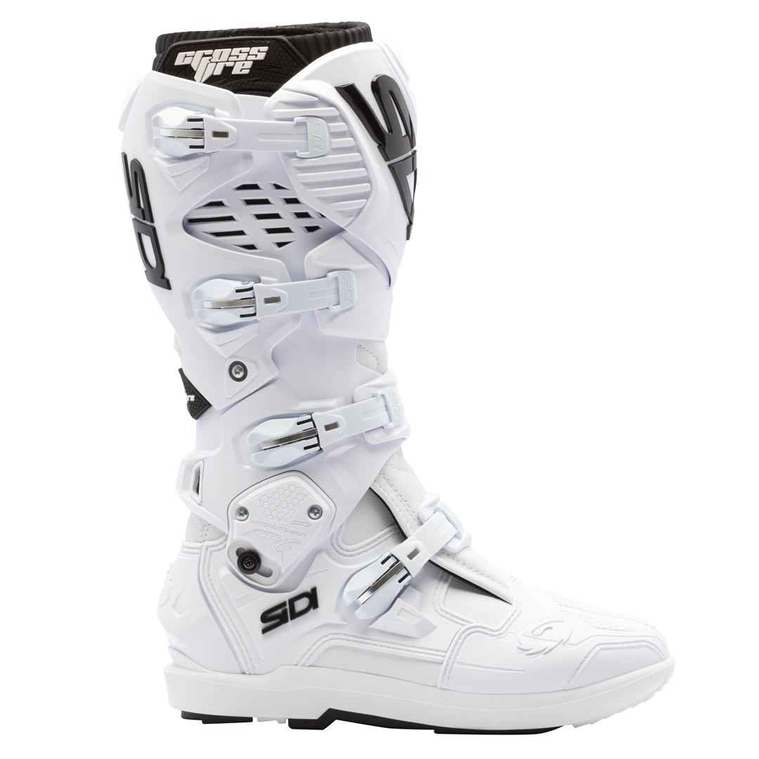 Crossfire 3 SRS White & Black Motorcycle Boots