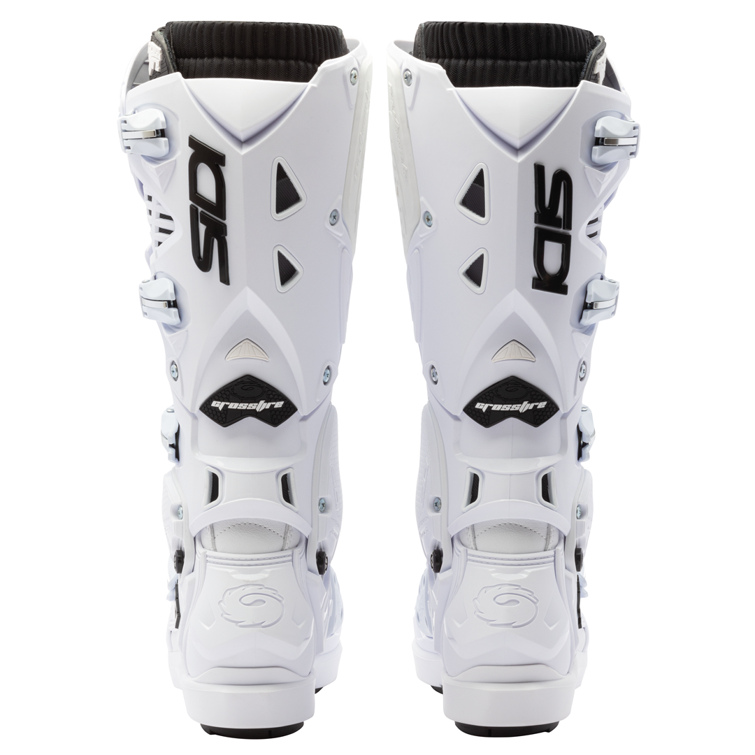 Crossfire 3 SRS White & Black Motorcycle Boots
