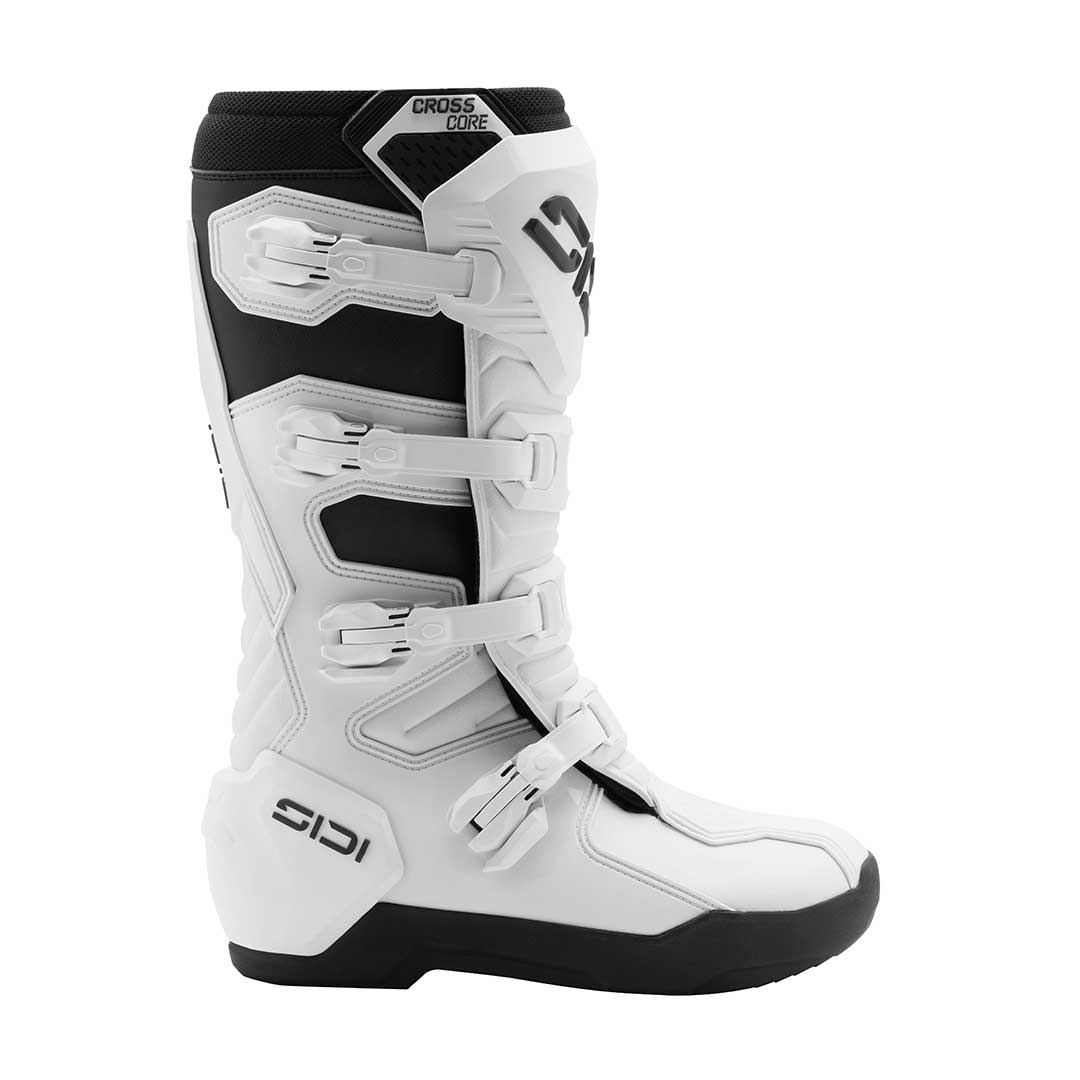 Crosscore White Motorcycle Boots