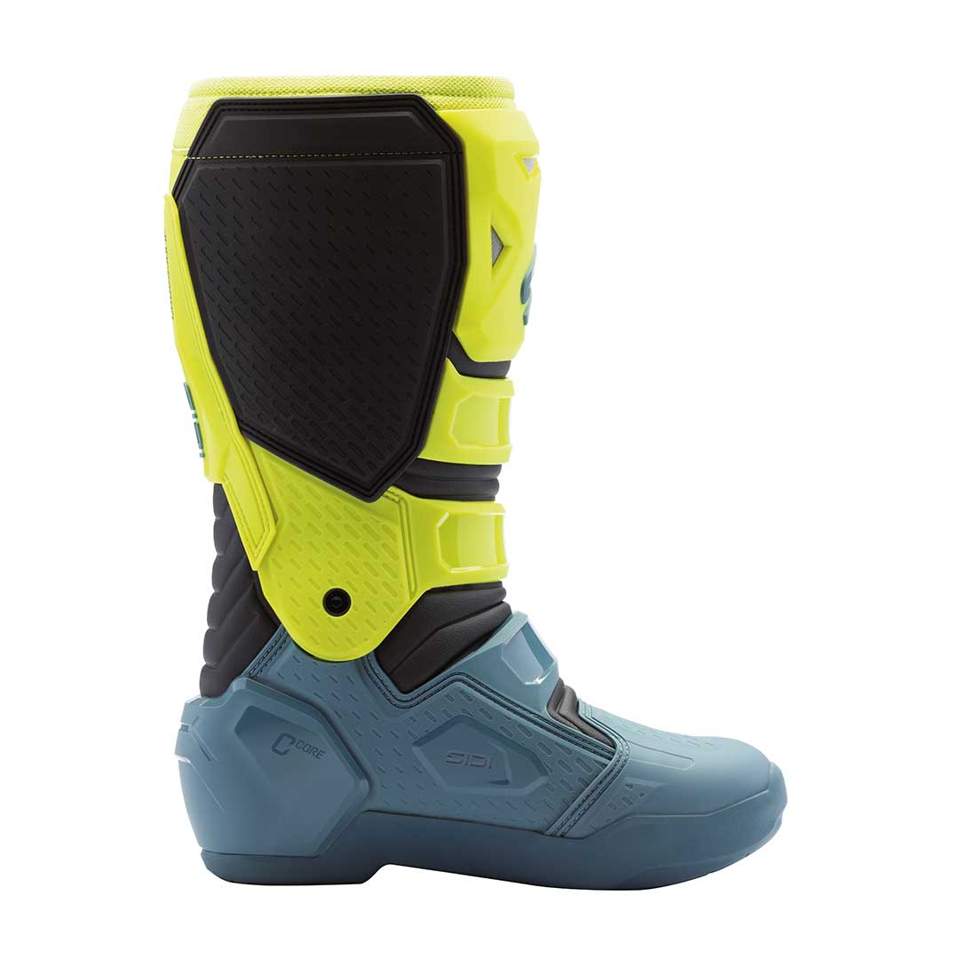 Crosscore Petrol Blue & Fluo Yellow Motorcycle Boots