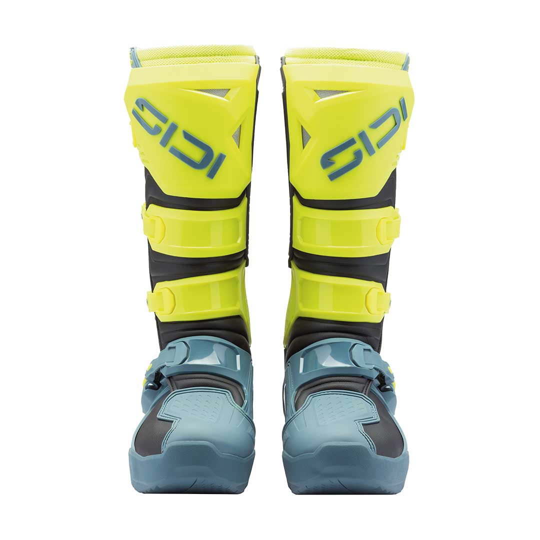Crosscore Petrol Blue & Fluo Yellow Motorcycle Boots