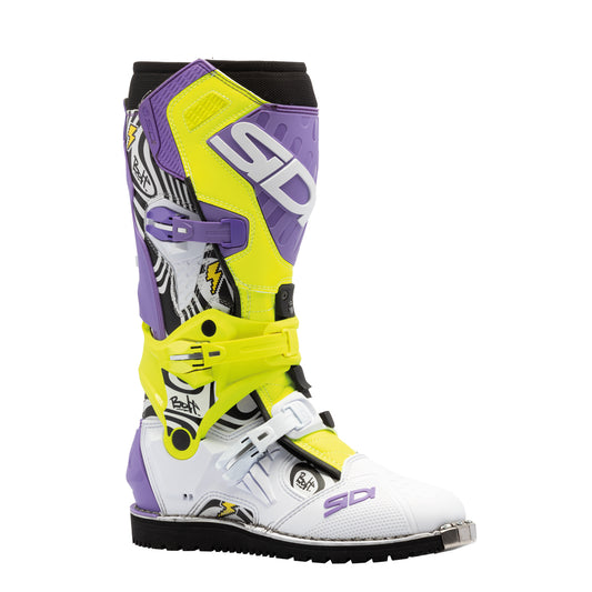 Crossair HD Billy Bolt Purple & Yellow Motorcycle Boots