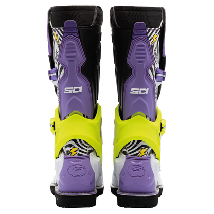 Crossair HD Billy Bolt Purple & Yellow Motorcycle Boots