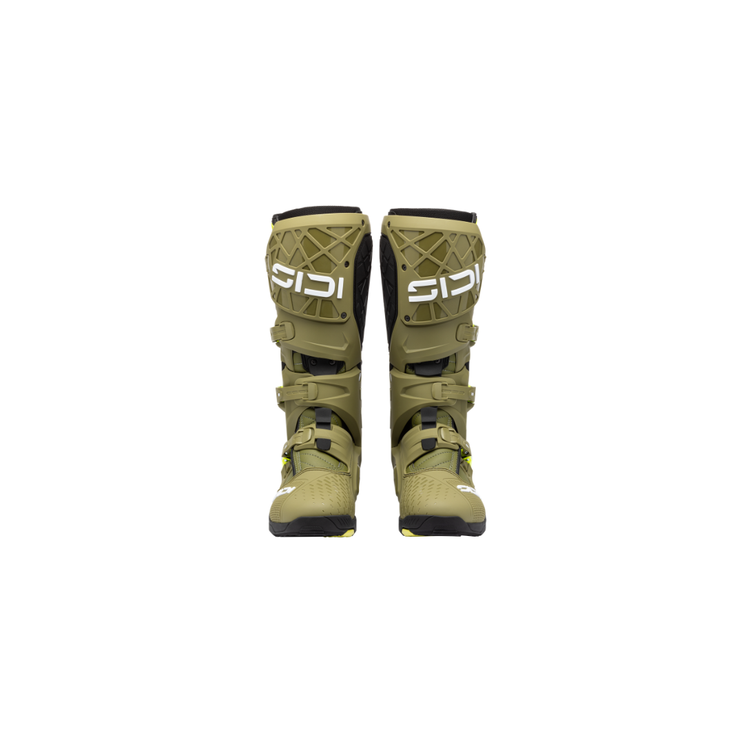 Sidi Crossair X CE Boots Olive Green/Fluo Yellow