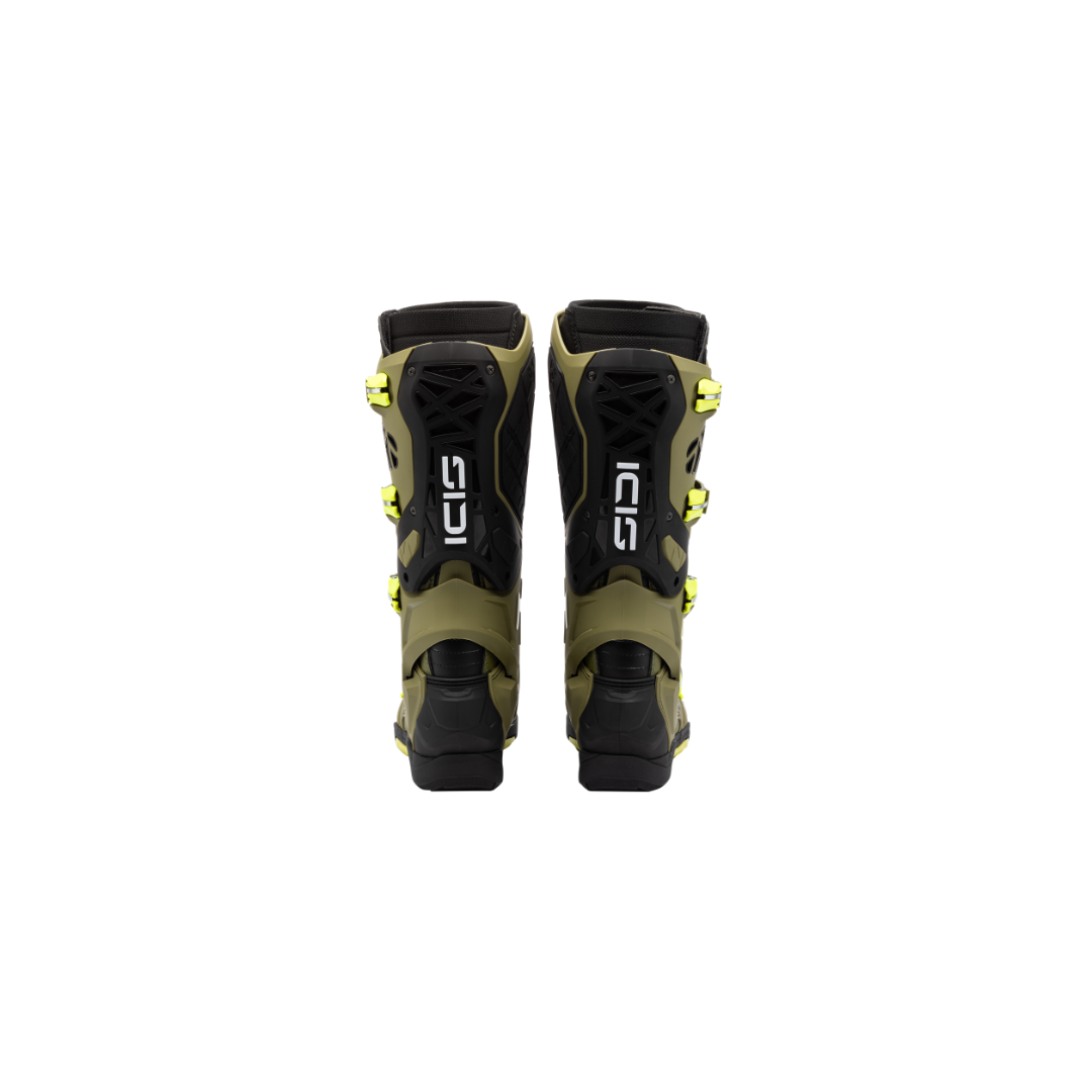 Sidi Crossair X CE Boots Olive Green/Fluo Yellow