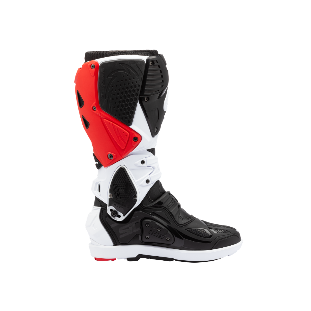 Crossfire 3 SRS White, Black & Red Motorcycle Boots