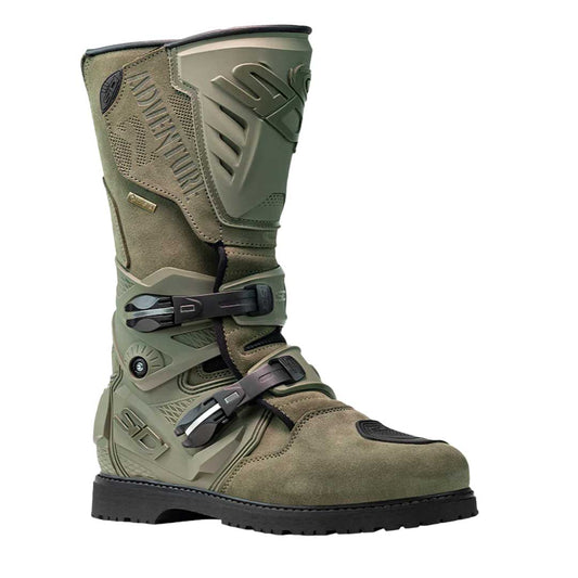 Sidi Adventure 2 Gore Military Green and Grey Motorcycle Boots