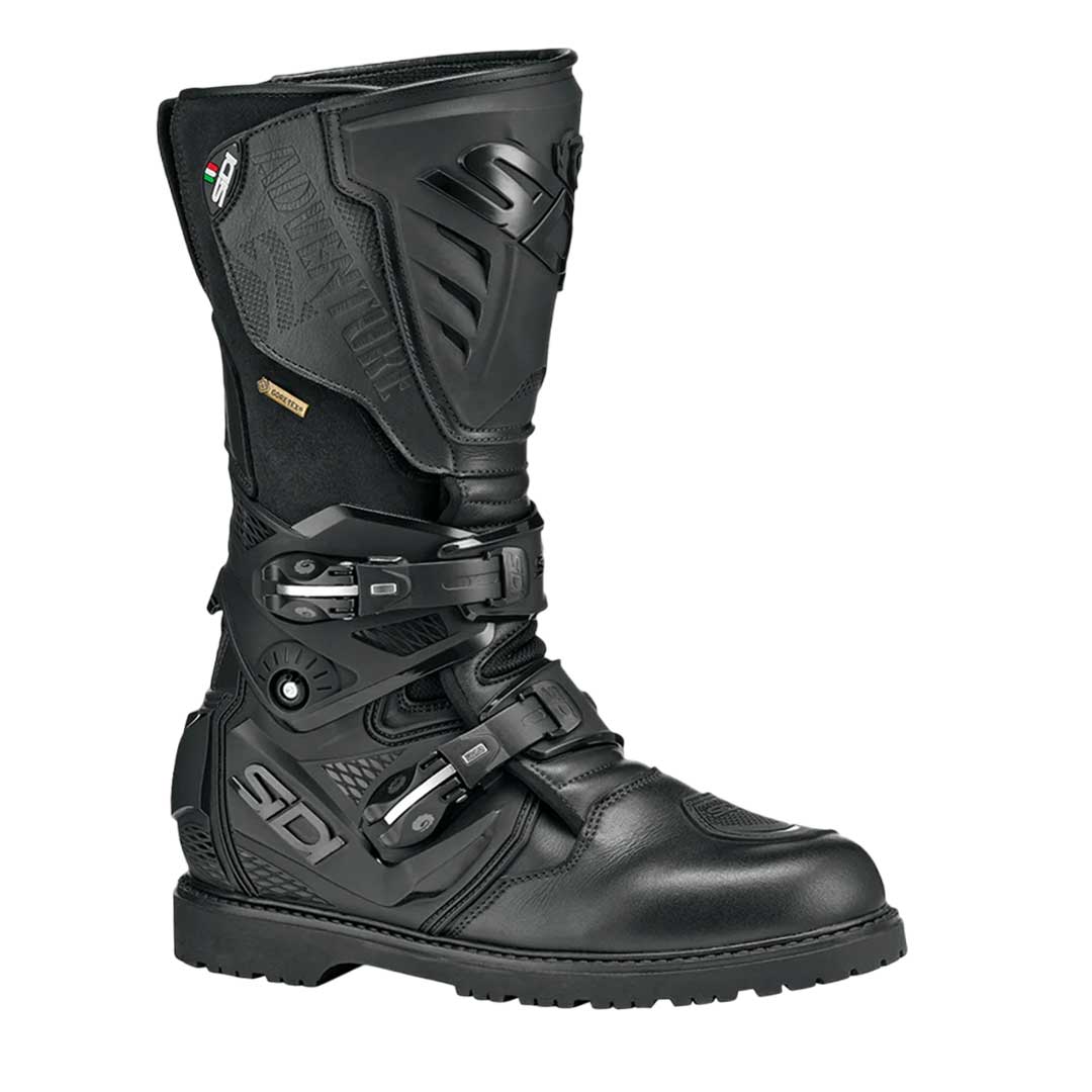 full black full length motorcycle boots for bikers