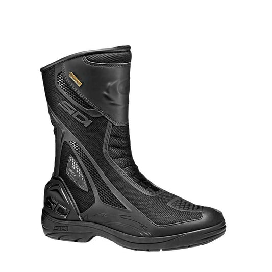 black motorcycle boots with goretex side view