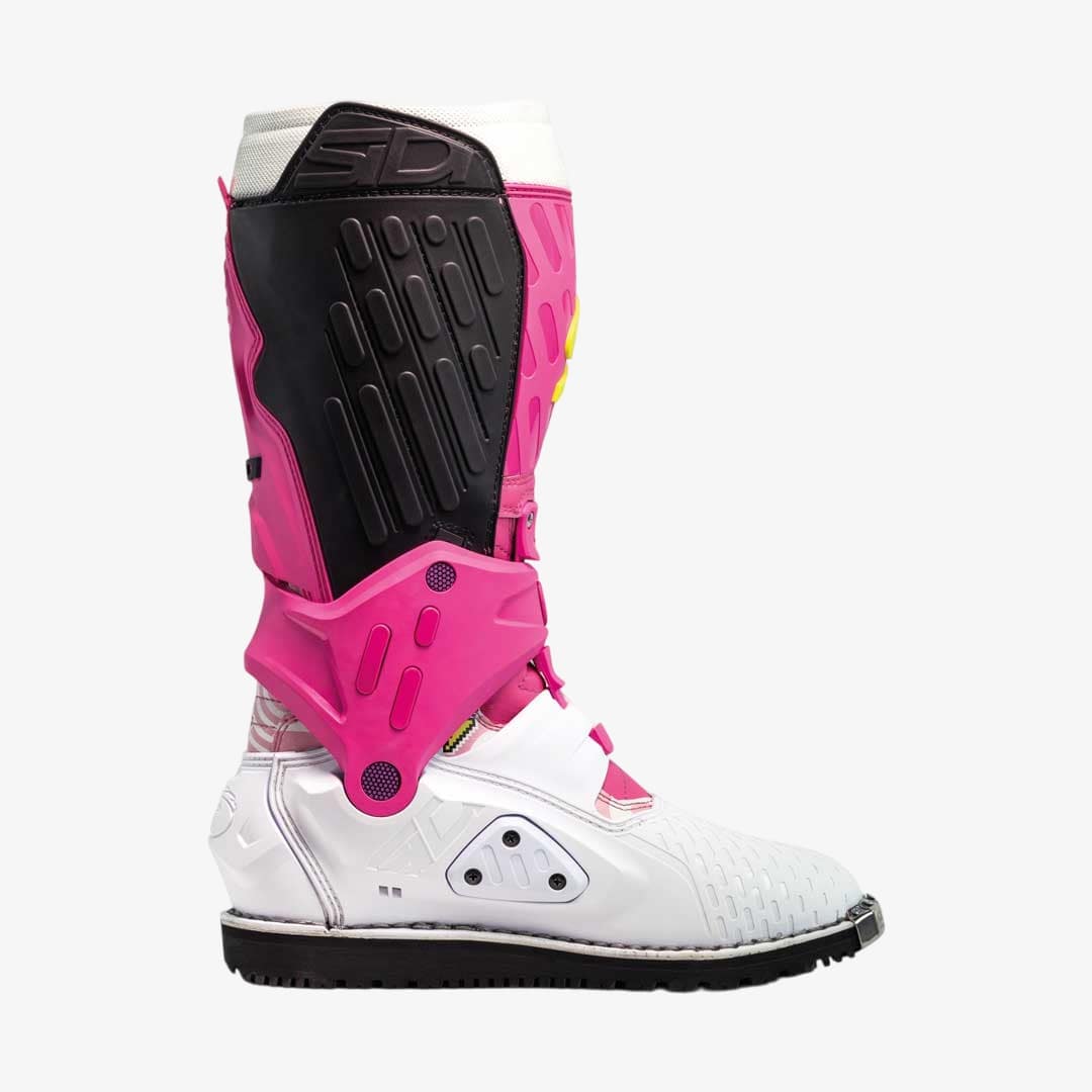 Crossair HD Billy Bolt Pink & White Motorcycle Boots