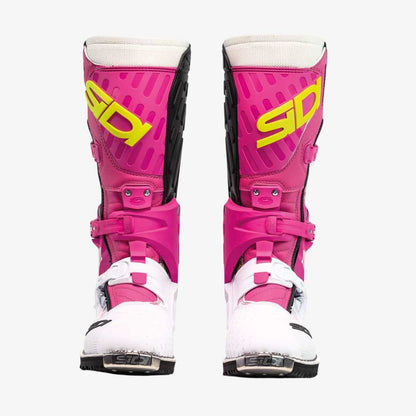 Crossair HD Billy Bolt Pink & White Motorcycle Boots