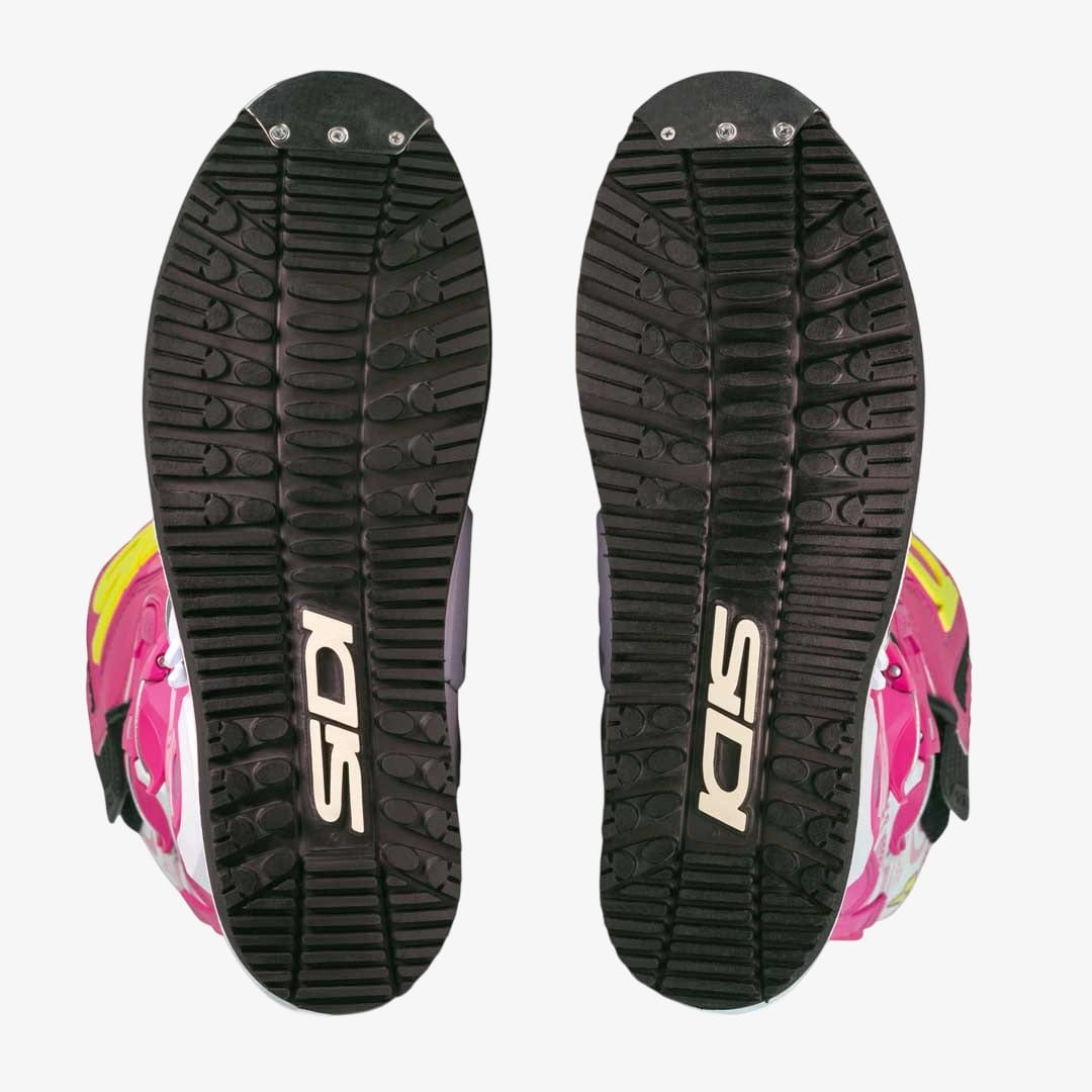 Crossair HD Billy Bolt Pink & White Motorcycle Boots