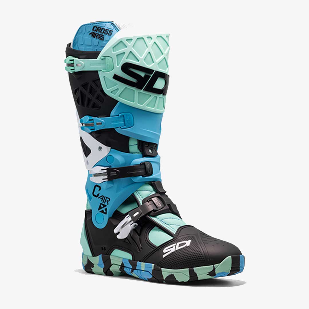 Crossair X Messy Cyan Motorcycle Boots