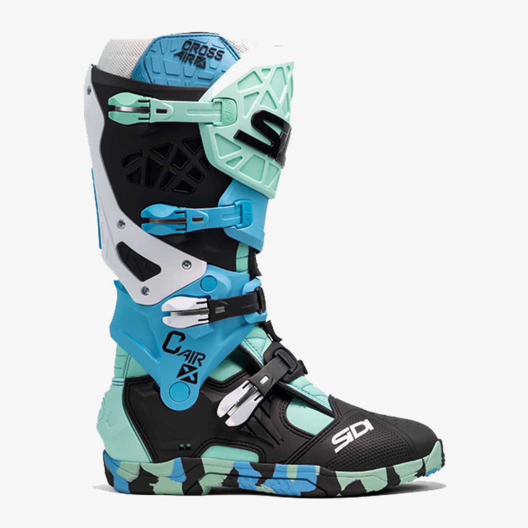 Crossair X Messy Cyan Motorcycle Boots