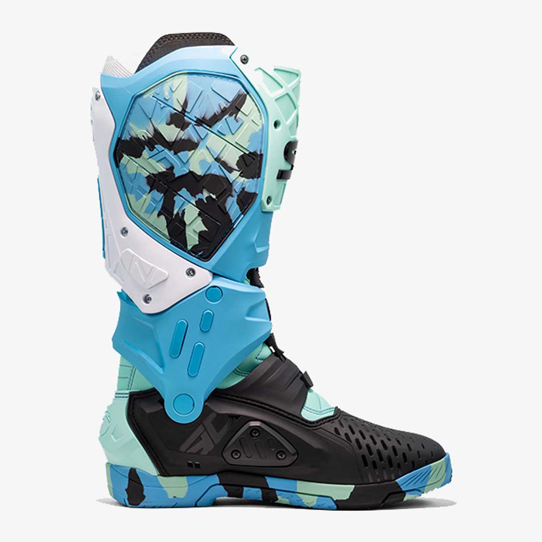 Crossair X Messy Cyan Motorcycle Boots