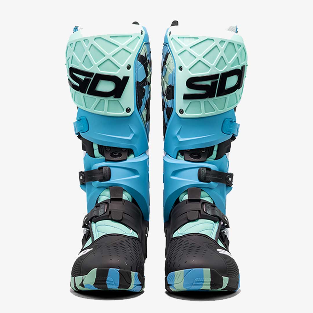 Crossair X Messy Cyan Motorcycle Boots