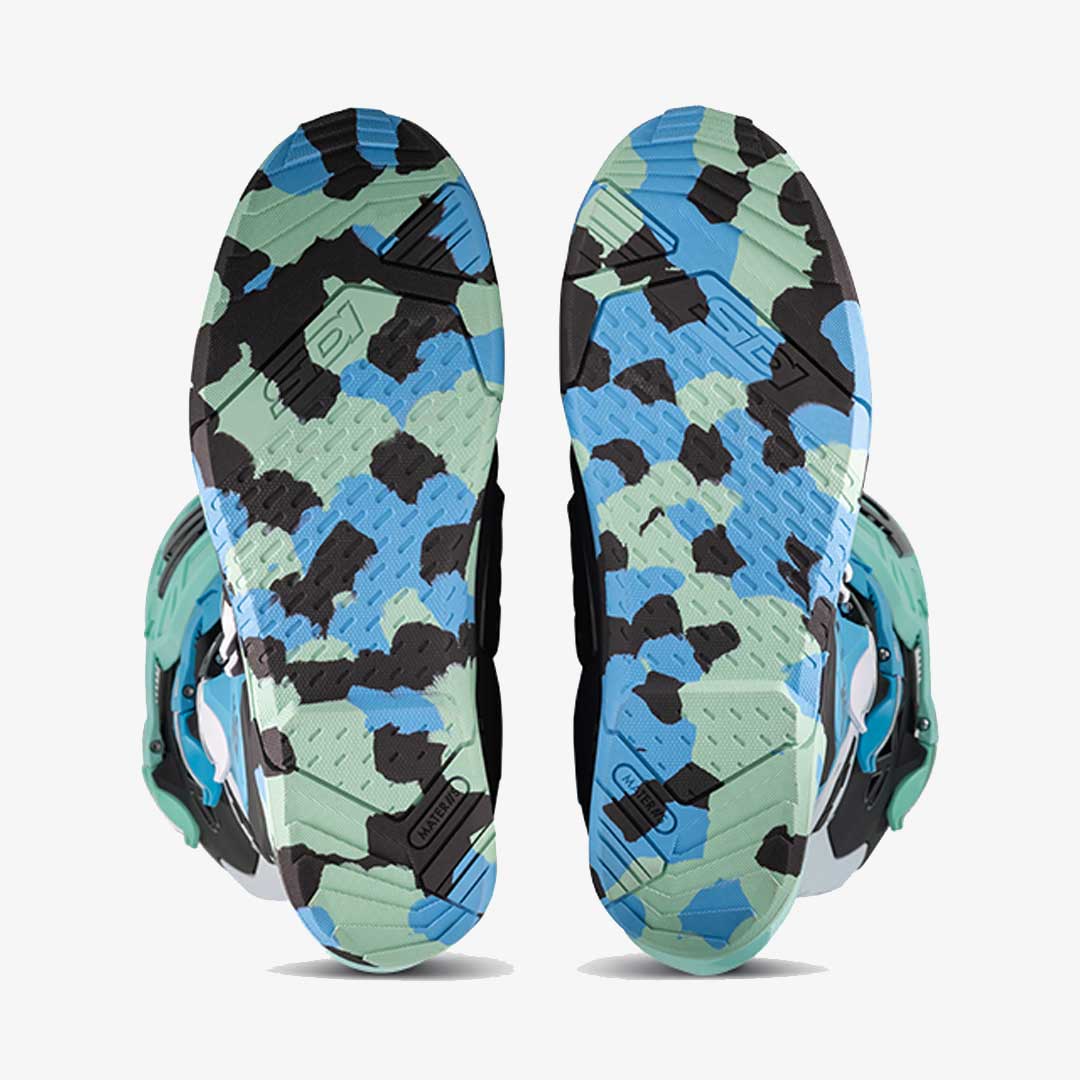 Crossair X Messy Cyan Motorcycle Boots