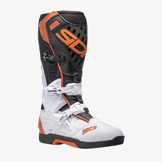 Crossair White, Black & Bronze Motorcycle Boots