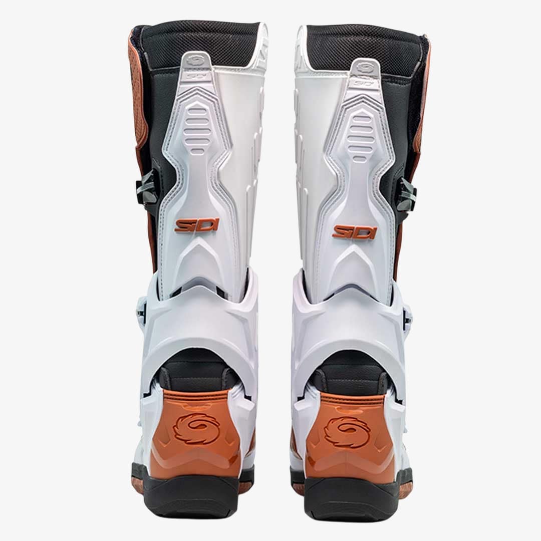 Crossair White, Black & Bronze Motorcycle Boots