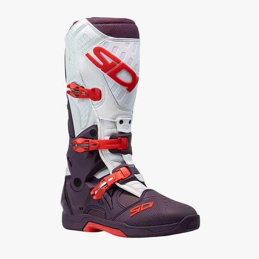 Crossair Wine & White Motorcycle Boots