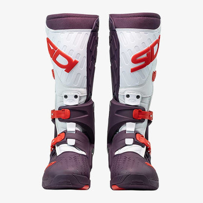 Crossair Wine & White Motorcycle Boots