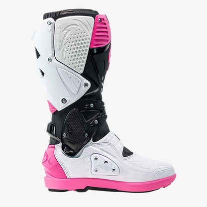 Crossfire 3 SRS Black, White & Pink Motorcycle Boots