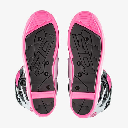 Crossfire 3 SRS Black, White & Pink Motorcycle Boots