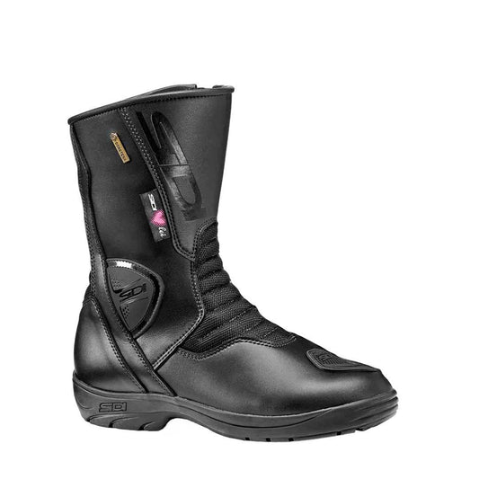 black womens mid length black motorcycle boots for women