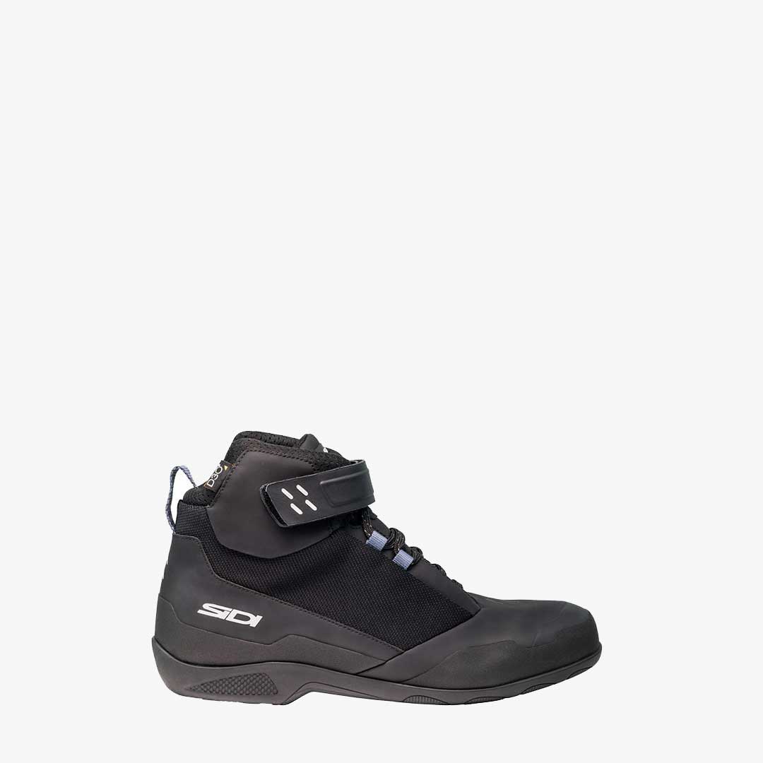 side of black sidi motorcycle shoes