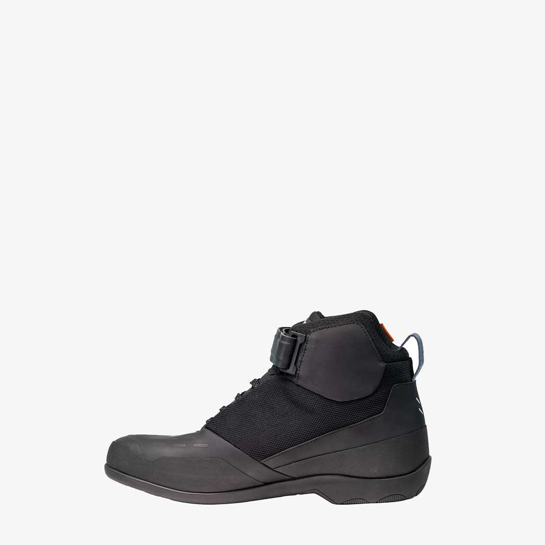 side of mesh black motorbike shoes
