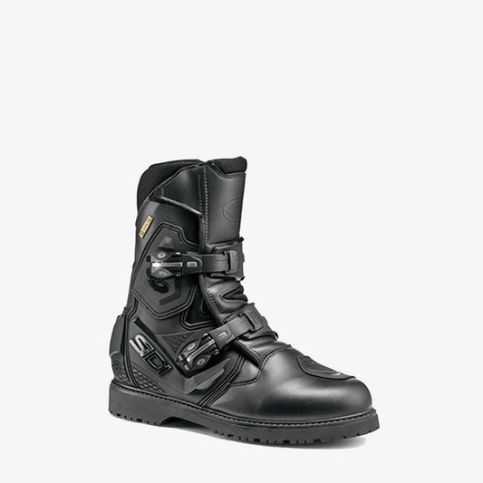 black mid adventure 2 goretex motorcycle boots