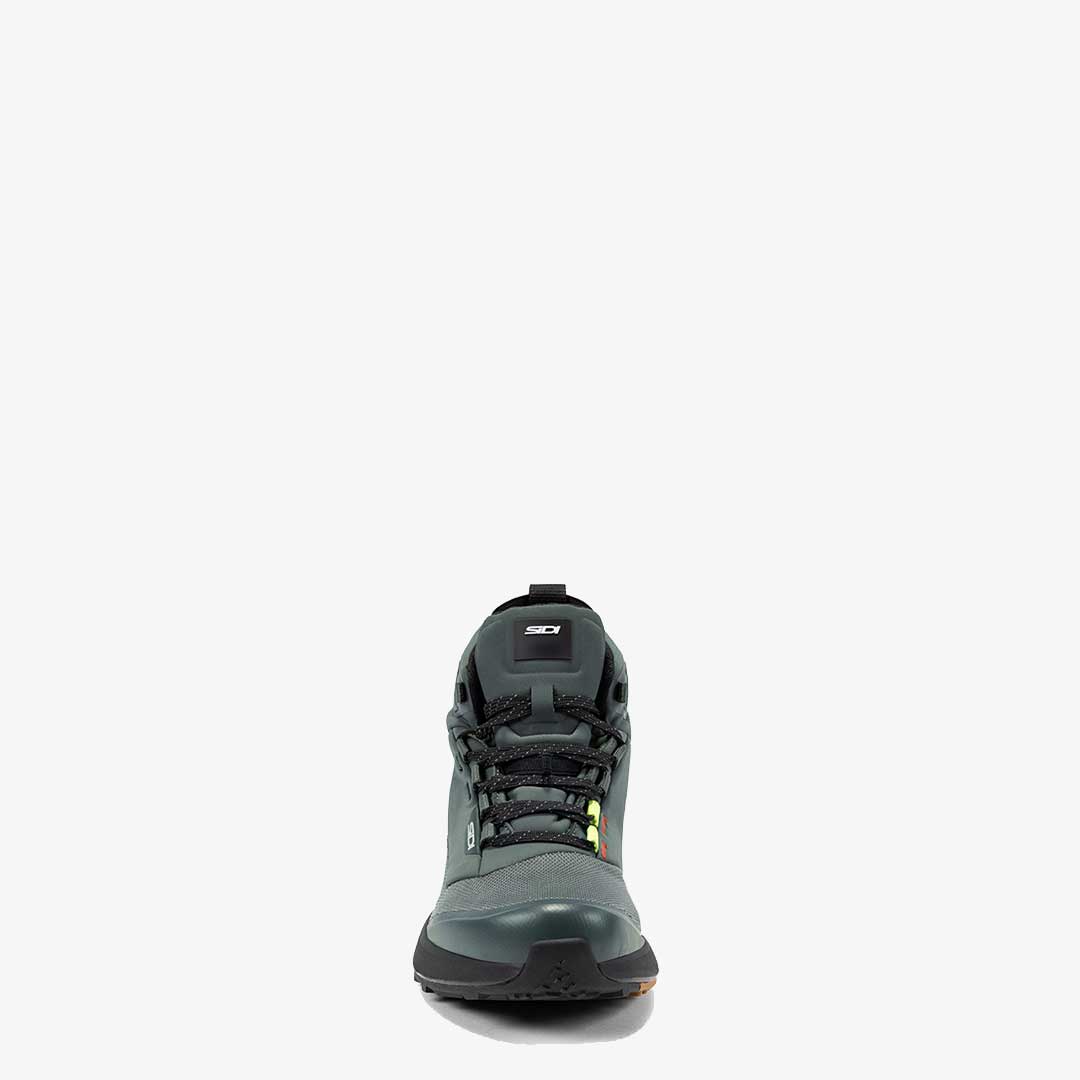 front of lace up green ivy nucleus gtx shoes