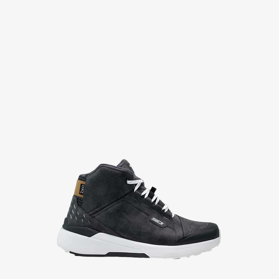 side of black sidi nucleus waterproof trainers for motorcycling