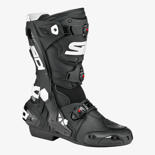 Rex Black & White Motorcycle Boots
