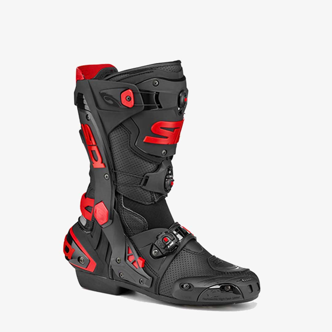 Rex Air Black & Red Motorcycle Boots