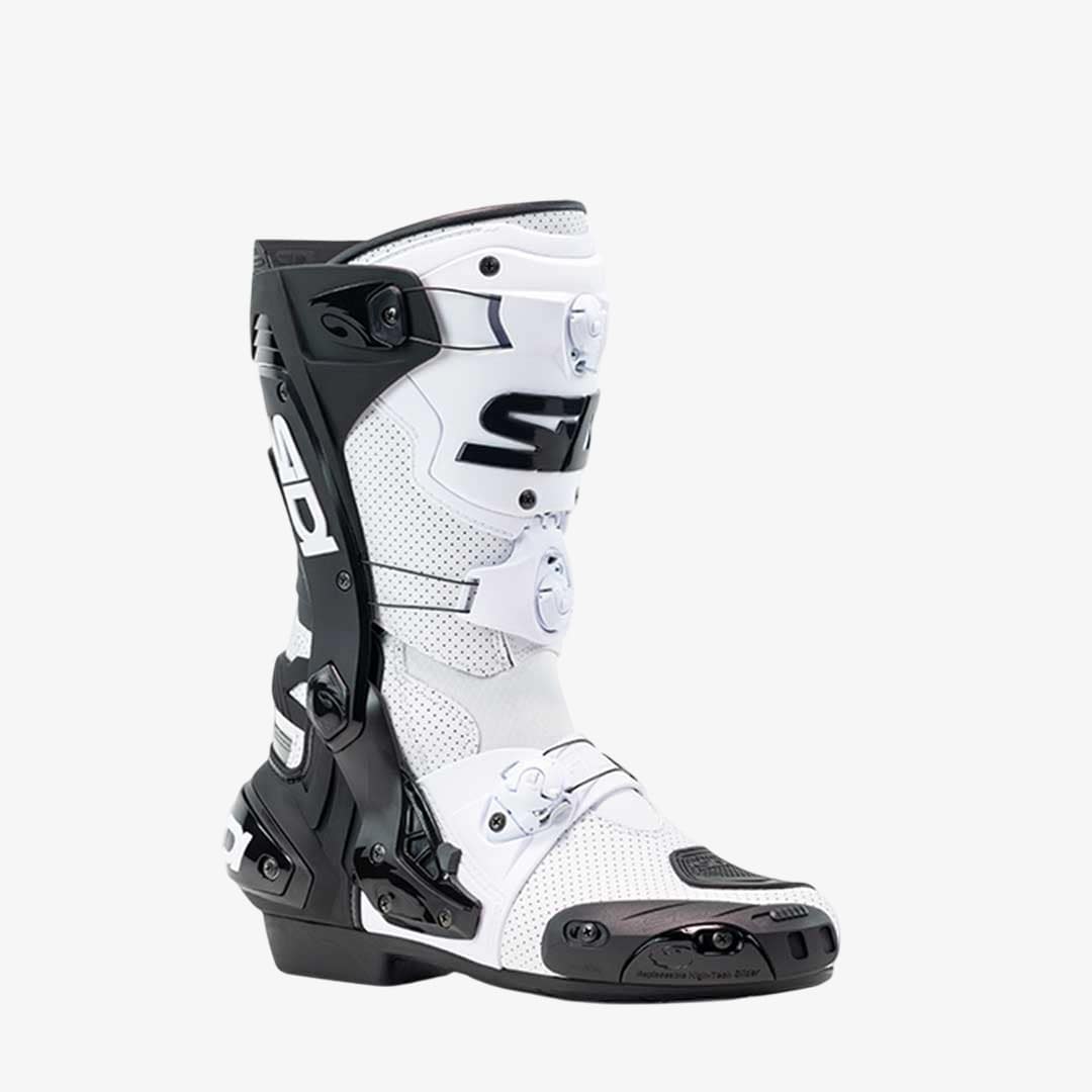 Rex Air White & Black Motorcycle Boots