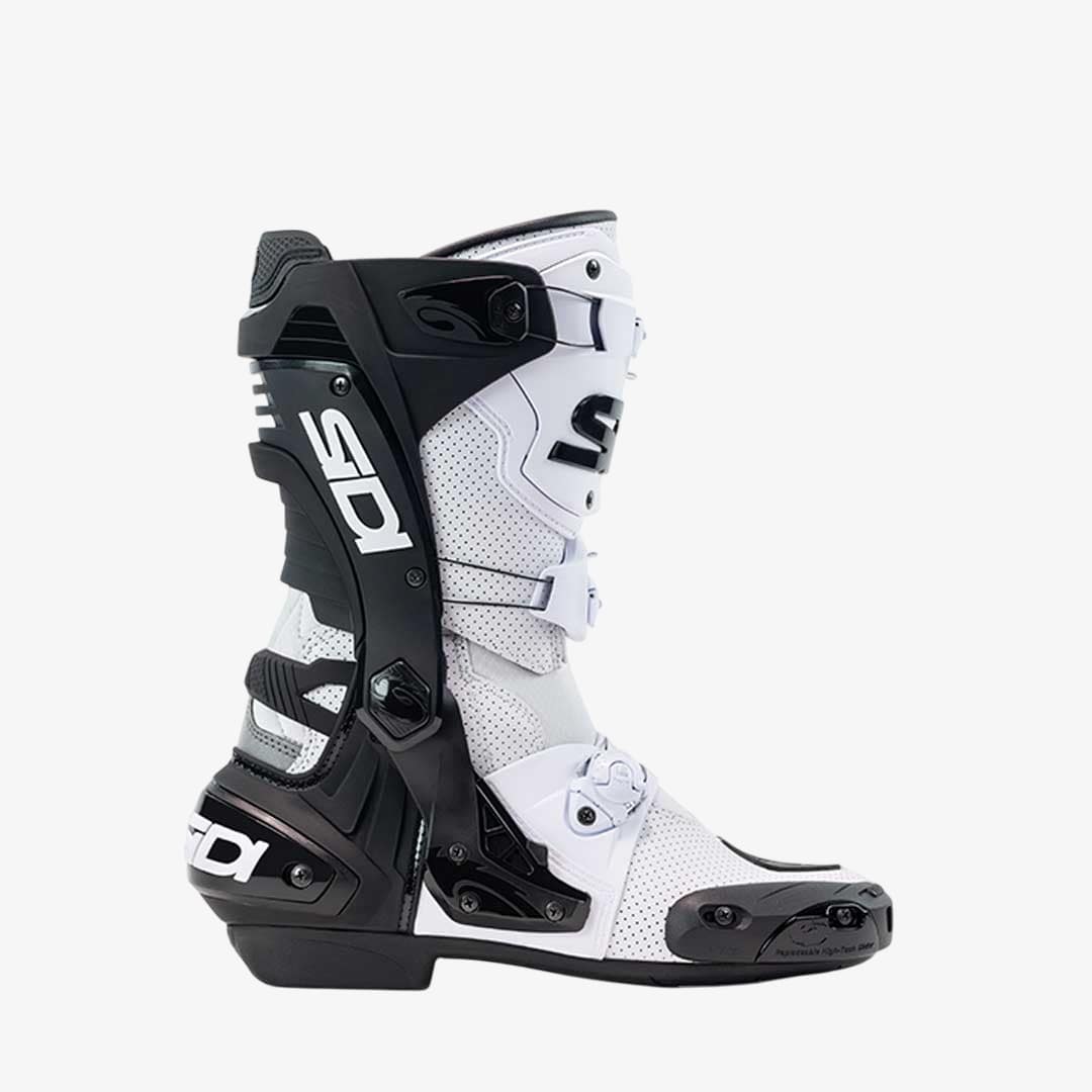 Rex Air White & Black Motorcycle Boots