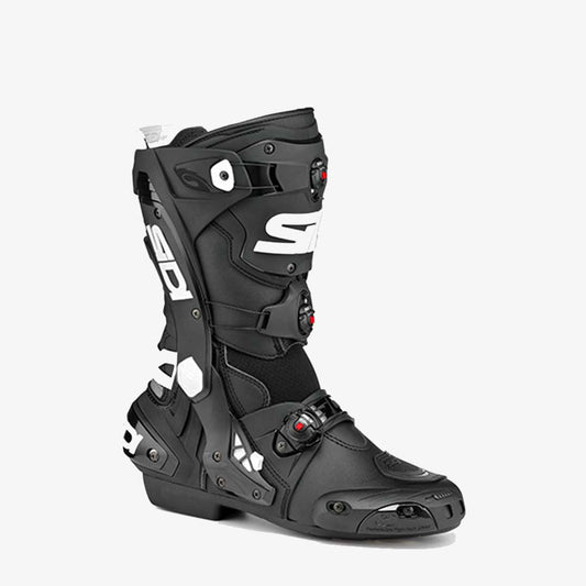 Rex Black & White Motorcycle Boots