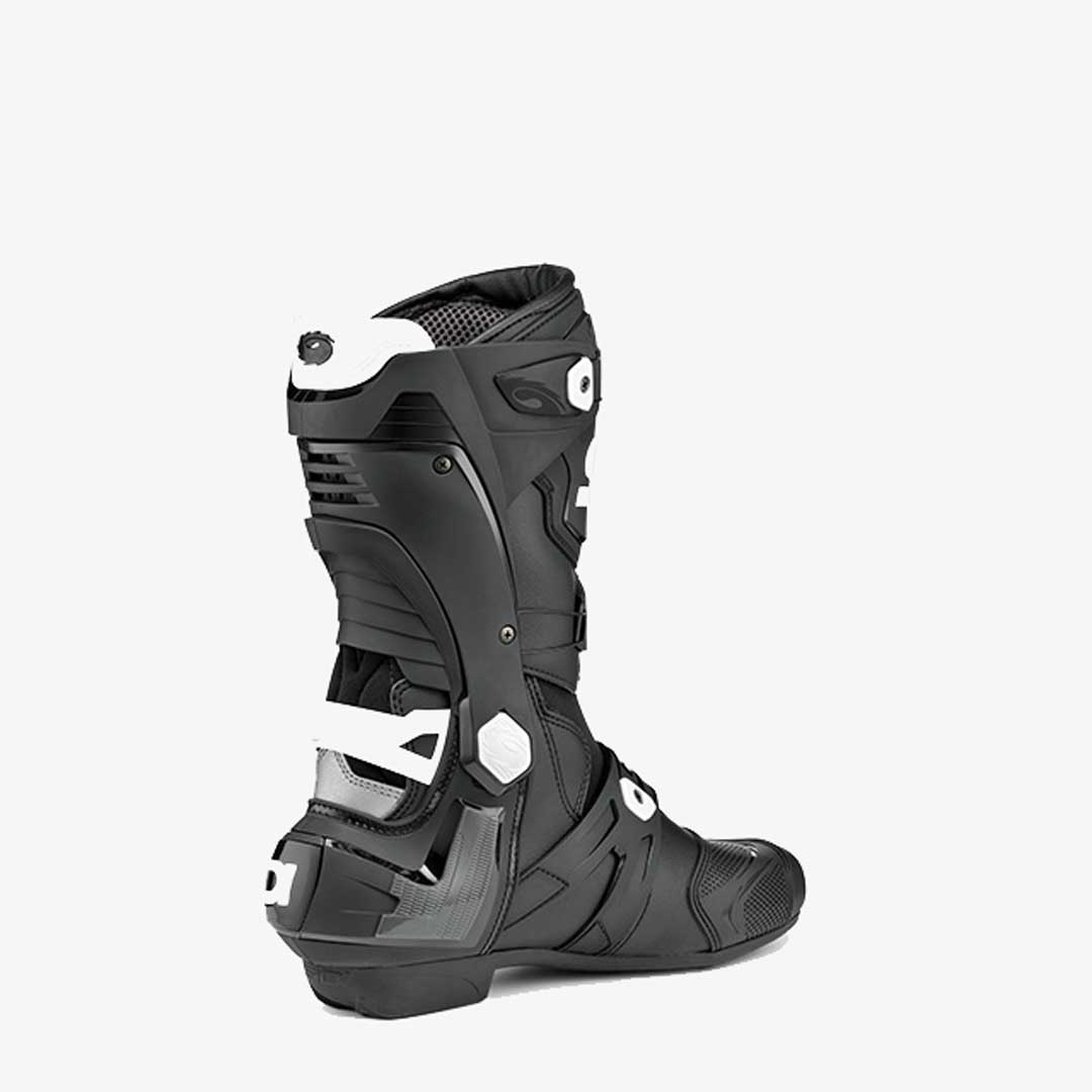 Rex Black & White Motorcycle Boots