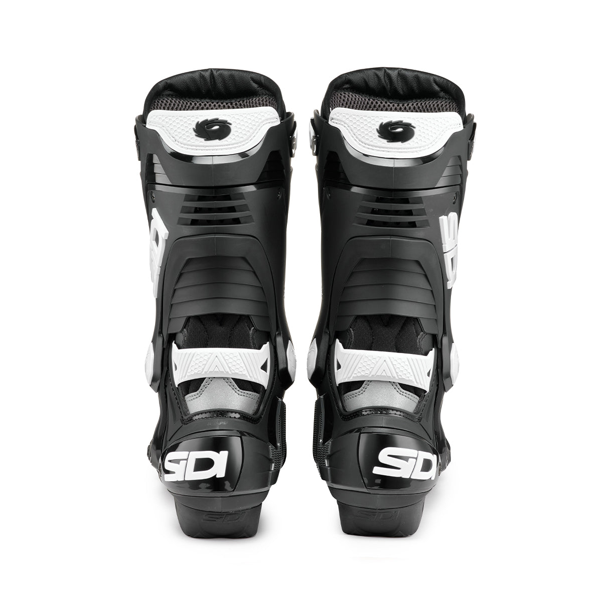 back of a pair of Sidi Rex motorbike boots in black