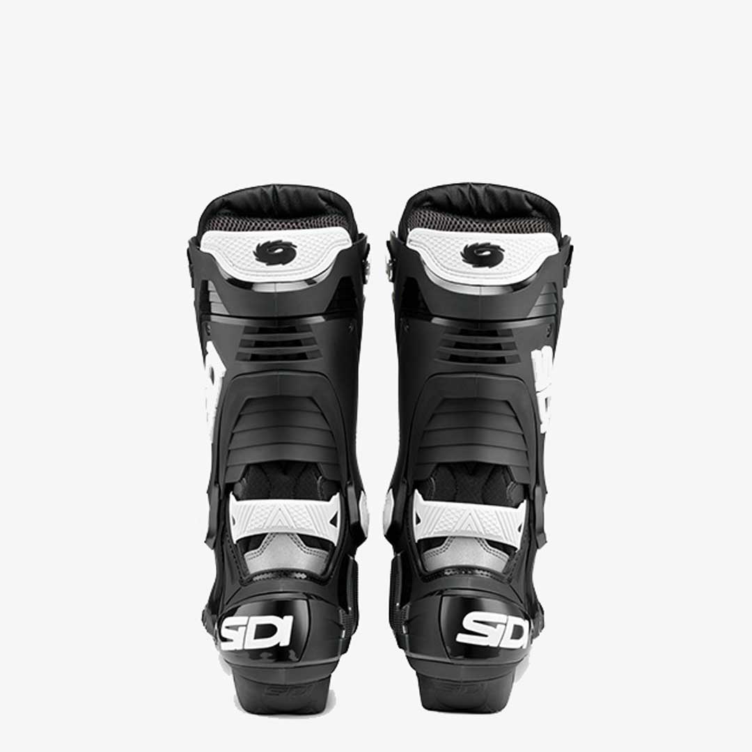 Rex Black & White Motorcycle Boots