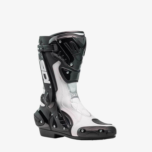 ST Black & White Motorcycle Boots