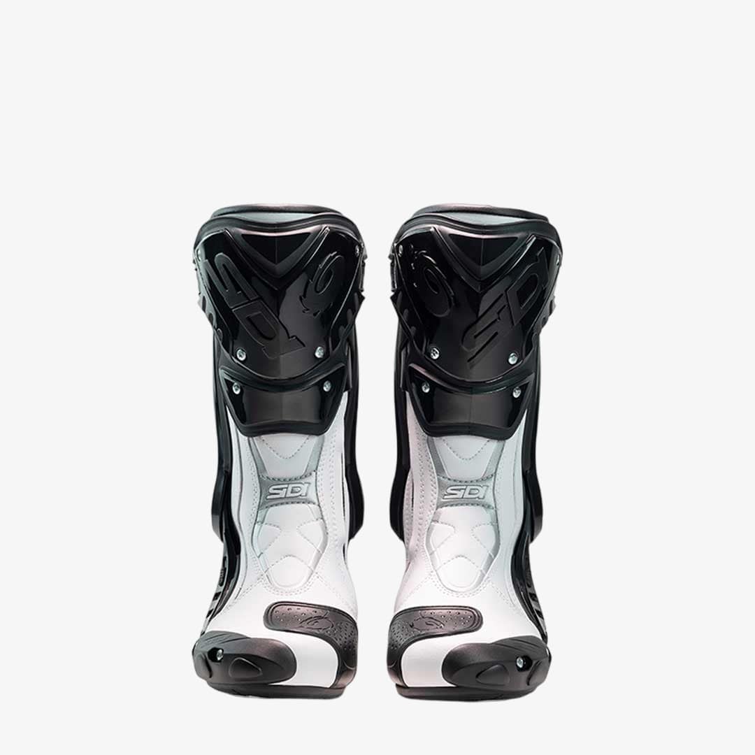 ST Black & White Motorcycle Boots