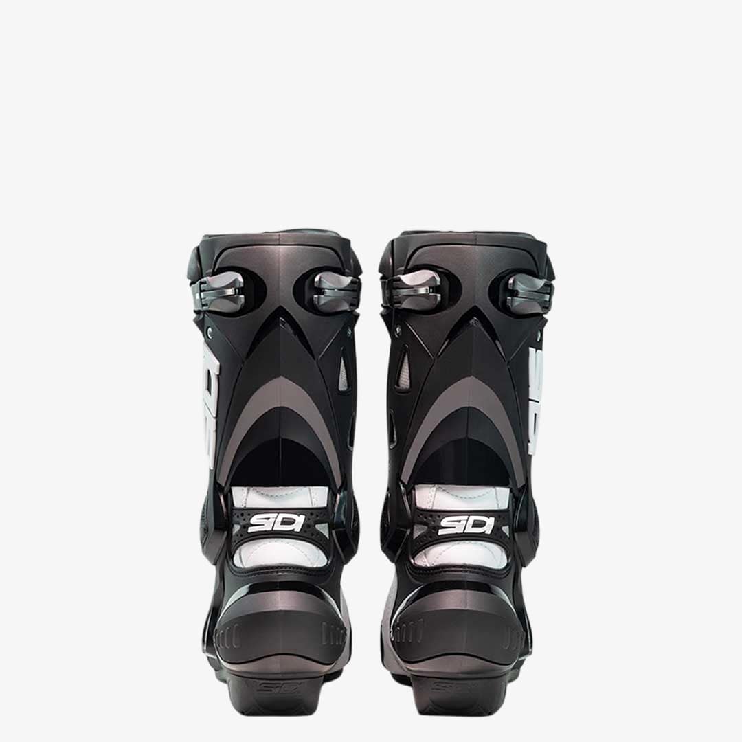 ST Black & White Motorcycle Boots