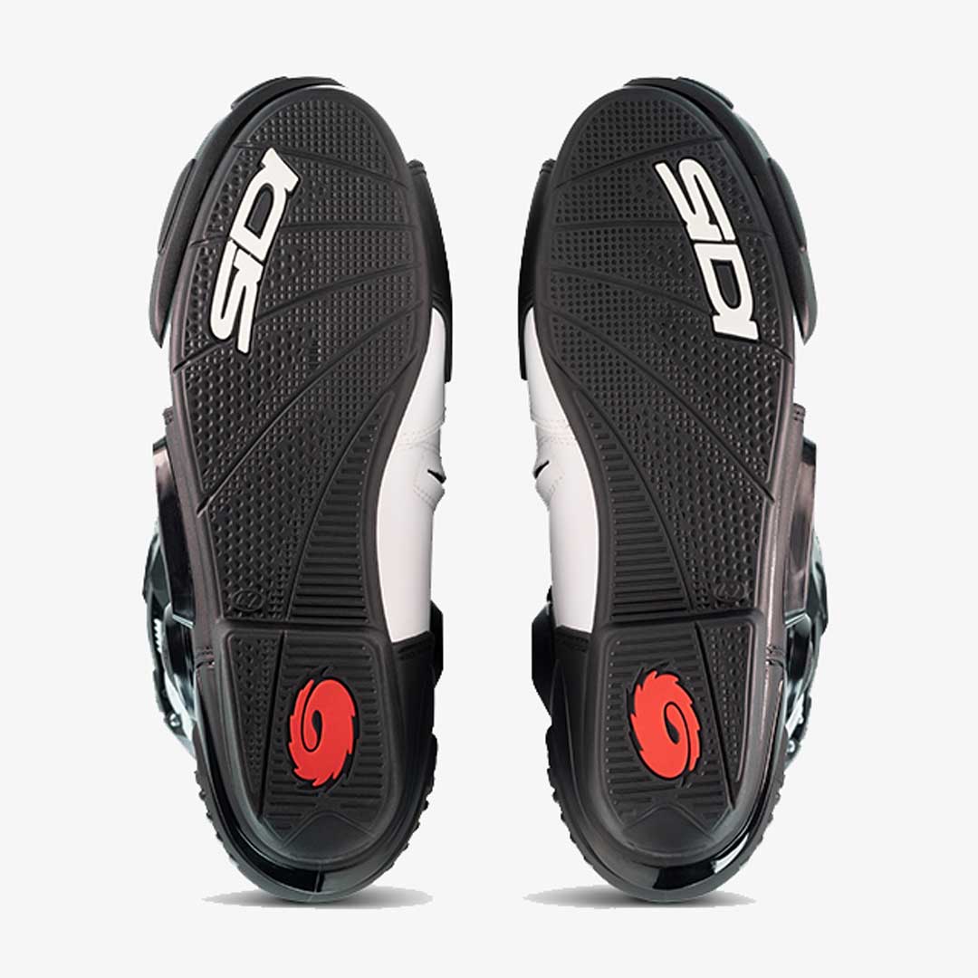 ST Black & White Motorcycle Boots