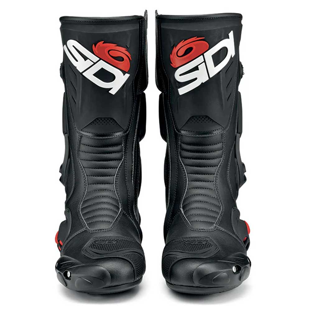 front of a pair of Sidi Vertigo 2 motorbike boots in black