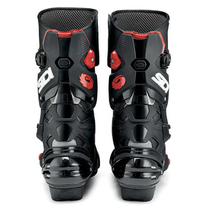 back of a pair of Sidi Vertigo 2 motorbike boots in black