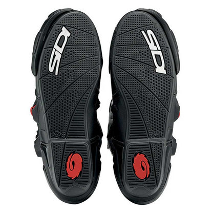 black soles of a pair of Vertigo 2 boots